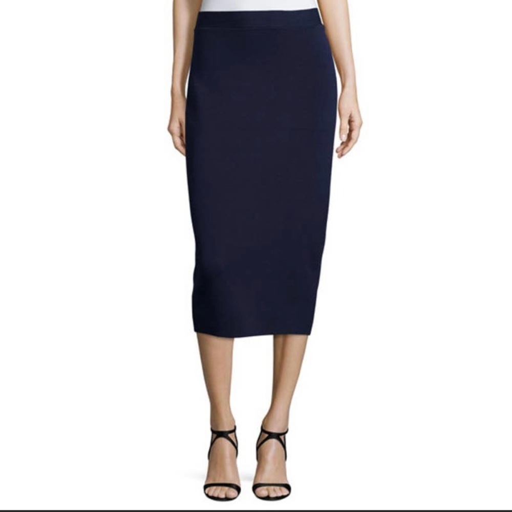 NWOT Eileen Fisher Black Knit Midi Skirt
